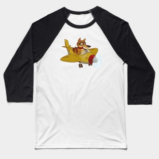 Dog Plane Baseball T-Shirt